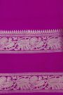 Venkatagiri Silk Light Purple Saree With Elephants And Peacocks Buttis In Gap Border
