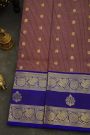 Venkatagiri Silk Onion Pink Saree With All Over Floral Checks And Leaf Buttis Body