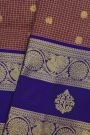 Venkatagiri Silk Onion Pink Saree With All Over Floral Checks And Leaf Buttis Body