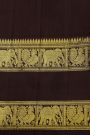 Venkatagiri Silk Rust Brown Saree With Floral And Leaf Buttis In Thread Work Body