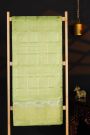 Venkatagiri Silk Pista Green Saree With Checks Floral And Buttis Body