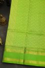 Venkatagiri Silk Light Green Saree With Peacocks And Floral Border