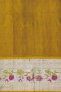 Venkatagiri Silk Dark Brown Saree With Zari Checks And Floral Buttis Body