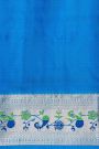 Venkatagiri Silk Royal Blue Saree With Zari Checks Floral And Buttis Body