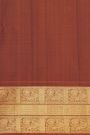 Venkatagiri Silk Dark Brown Saree With Zari Lines And Floral Buttis Body