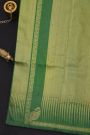 Venkatagiri Silk Leaf Green Saree With Kaddi Body