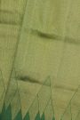 Venkatagiri Silk Leaf Green Saree With Kaddi Body