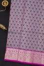 Venkatagiri Silk Mauve Saree With Florals And Buttis Body