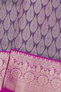 Venkatagiri Silk Mauve Saree With Florals And Buttis Body