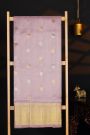 Venkatagiri Silk Onion Pink Saree With Rudraksha Buttis Body