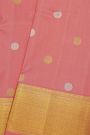 Venkatagiri Silk Baby Pink Saree With Florals And Peacocks Jamdani Pallu
