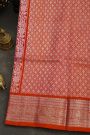 Venkatagiri Silk Red Saree With Leaf Jaal And Bird Motifs Body