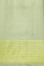 Venkatagiri Silk Mint Green Saree With Florals And Peacocks Border