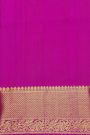 Venkatagiri Silk Rani Pink Saree With Floral And Leaf Jaal Jamdani Body