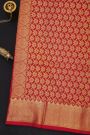Venkatagiri Silk Violet Saree With All Over Zari Checks And Animal Body