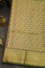 Venkatagiri Silk Baby Pink Saree With Florals And Birds Border