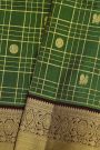 Venkatagiri Silk Green With Peacock Motif Border