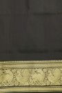 Venkatagiri Silk Grey Saree With Peacock And Yali Border