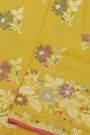 Banarasi Silk Yellow Saree With Meenakari Florals And Leaves Border