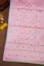 Banarasi Silk Lavender Saree With Florals And Leaves Jaal In Meenakari Border