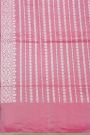 Banarasi Silk Lavender Saree With Florals And Leaves Jaal In Meenakari Border