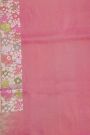 Banarasi Silk Onion Pink Saree With Meenakari Florals And Leaves Border