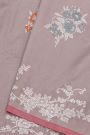 Banarasi Silk Lilac Saree With Florals And Leaves In Meenakari Body