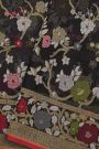 Fancy Organza Black Saree With Floral And Leaves Jaal Border