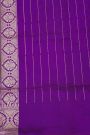 Banarasi Silk Purple Saree With Florals And Leaves In Meenakari Body