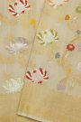 Banarasi Silk Off White Saree With Florals And Leaves In Meenakari Body