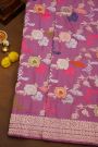 Banarasi Silk Lavender Saree With Florals And Leaves Jaal In Meenakari Body