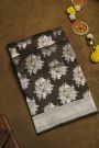 Banarasi Silk Brown Saree With Florals And Crown Buttis Body
