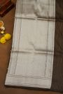 Banarasi Silk Brown Saree With Florals And Crown Buttis Body