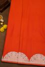 Banarasi Silk Dual Colour Saree With Meenakari Cross Lines And Floral Border
