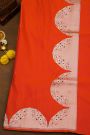 Banarasi Silk Dual Colour Saree With Meenakari Cross Lines And Floral Border