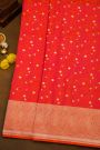Banarasi Silk Dual Colour Saree With Geometric Buttis Body