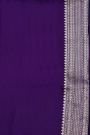 Banarasi Silk Navy Blue Saree With Floral Buttis Body
