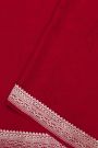 Banarasi Silk Red Saree With Floral Buttis Border
