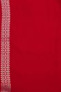 Banarasi Silk Red Saree With Floral Buttis Border