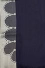 Banarasi Silk Navy Blue Saree With Floral Buttis Border