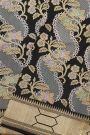 Banarasi Silk Black Saree With Florals And Leaves Jaal In Meenakari Body