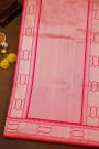 Banarasi Silk Rani Pink Saree With Florals And Leaves In Meenakari Body