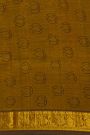Kalamkari Silk Yellow Saree With Peacocks And Paisley In Box Border