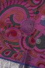 Kalamkari Silk Magenta Saree With Peacocks And Florals Border