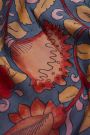 Kalamkari Silk Sky Blue Saree With Peacocks And Florals Border