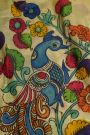 Kalamkari Multi Colour Saree With Diamonds Border