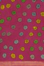 Kalamkari Sea Green Saree With Diamonds Border