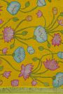 Kalamkari Green Saree With Cross Lines Temple Border