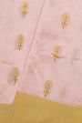 Chanderi Silk Baby Pink Saree With Florals And Buttis Body