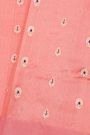 Chanderi Silk Peach Pink Saree With Florals And Buttis Body